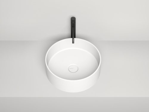 Раковина из искусственного камня S-Stone Salini ARMONIA 130112SM 40х40 накладная цвет белый без отверстий под смеситель - фото 3